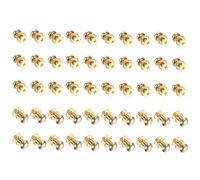 QUARKZMAN 50 Pcs Mini Manopole Tonde，6mm Piccole Maniglie per Cassetti, Maniglie per Antine Armadio per Cassettiera Armadio Scatola Gioielli Custodie Regalo, Oro