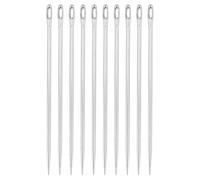QUARKZMAN 50 Pezzi Aghi da Cucito con Cruna Grande 1,85 Pollici 1mm Argento | Ferro ad Alto Carbonio, Ago per Filo da Ricamo, Aghi per Maglieria, Aghi da Cucito con Cruna Grande