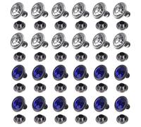 QUARKZMAN 50 pezzi Chiodini di Cristallo 8mm Trasparente/Blu | Borchie Rapide a Strass, Metalliche, Colorate, per Abbigliamento, Pelle, Tessuto, Arti e Mestieri, Decorazione, Fai da Te