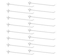 QUARKZMAN 50 Pezzi Ganci per Pannello Forato 30cm Acciaio Inox Argento | Ganci Appendere Attrezzi Organizzatore Parete, Per Banco Lavoro Garage Cucina Negozio