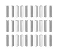 QUARKZMAN 50 Pezzi Pioli Cilindrici M3(3mm) X 12mm 304 Acciaio Inossidabile Supporti Mensola Elementi Di Fissaggio Per Dispositivi Metallici Mobili In Legno, Colore Argento