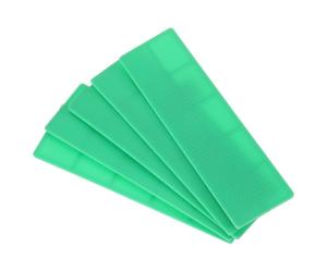 QUARKZMAN 50 Pezzi Spessori in Plastica 100 x 28 x 2 mm Distanziatori Piastrelle Cunei Piastre Piastre Compensazione Blocco Spessore Mobili Vetro per Finestra, Verde