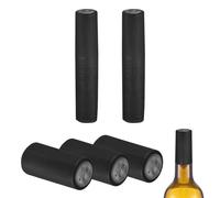 QUARKZMAN 50Pcs Baccello Termoretraibili in PVC, 1.2x2.4 Capsule per Bottiglie di Vino Guaine Termoretraibili Tappi per Bottiglie per Cantine Vinicole E Cucine Domestiche, Nero/Nero