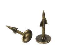 QUARKZMAN 50Pcs Borchie Per Tappezzeria, 8x17.8mm Borchie Per Mobili Borchie Testa Tonda Con Barbetta Per Divani Letti Progetti Fai Da Te, Bronzo