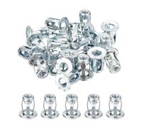 QUARKZMAN 50Pcs Dadi A Cricchetto Multiuso Con Rivetto, M6-1.0 Con Rivetto Al Carbonio Finitura Zincata Per Ancoraggi Porte In Pressboard Plastica Hardboard Alluminio Tubi Acciaio