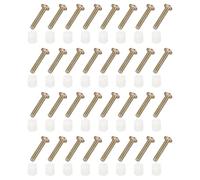 QUARKZMAN 50Pcs Inserti A Cerniera In Plastica, Dadi Preinseriti Per Mobili M4 X 10mm Filettati Con Viti Metriche Per Cerniere Di Ante Di Cucina, Bianco