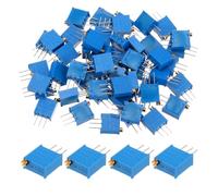 QUARKZMAN 50Pcs Potenziometro Multigiro Regolabile 1M Ohm, 3296W Regolazione Dall'Alto Resistenza Variabile Alta Precisione Per Regolazione Circuiti Precisione, Progetti Elettronici