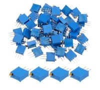 QUARKZMAN 50Pcs Potenziometro Regolabile Multigiro Da 100K Ohm, 3296W Regolazione Superiore Resistenza Variabile Ad Alta Precisione Per Regolazione Circuiti Di Precisione, Progetti