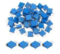 QUARKZMAN 50Pcs Potenziometro Regolabile Multigiro Da 200 Ohm, 3296W Regolazione Superiore Resistenza Variabile Alta Precisione Per Regolazione Circuiti Di Precisione, Progetti