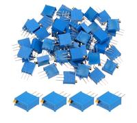 QUARKZMAN 50Pcs Potenziometro Regolabile Multigiro Da 500K Ohm, 3296W Regolazione Superiore Resistenza Variabile Ad Alta Precisione Per Regolazione Circuiti Di Precisione, Progetti