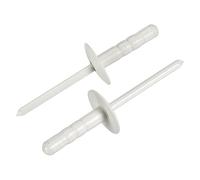 QUARKZMAN 50Pcs Rivetti Ciechi In Alluminio 3/16"x3/4" Colore Grigio | Testa Grande Multi Grip, Con Mandrino In Acciaio, Per Metallo Mobili Automotive
