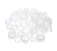 QUARKZMAN 50pz 5dimensioni 1/2" 3/5" 5/7" 4/5" 8/9" Saliera Shaker Tappi Plastica Sale Shaker Tappo Trasparente Sostitutivo Bottiglia Tappi Riutilizzabile Trasparente Rotondo Plastica Fine