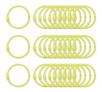 QUARKZMAN 50pz Anelli Raccoglitore 1 Pollice Anelli Raccoglitore Fogli Mobili in Metallo Anelli Libro Colorati Anelli Fogli Mobili per Schede Indice Portachiavi Chiave Anelli Giallo Chiaro