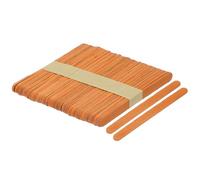 QUARKZMAN 50pz Bastoncini di Legno per Artigianato, 4.5 Pollici Bastoncini per Semifreddo per Artigianato Fai da Te, Progetti Artistici Domestici Arancioni