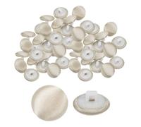 QUARKZMAN 50pz Bottone Rivestito in Tessuto Raso Bottoni da Cucito Rotondi con Gambo Bottoni Tondi Rivestiti Pulsanti per Smoking Abiti Sposa Camicetta Fai Da Te (12,5mm Giallo Pallido)