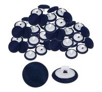 QUARKZMAN 50pz Bottone Rivestito in Tessuto Raso Bottoni da Cucito Rotondi con Gambo Bottoni Tondi Rivestiti Pulsanti per Smoking Abiti Sposa Camicetta Fai Da Te (12,5mm Blu Navy)