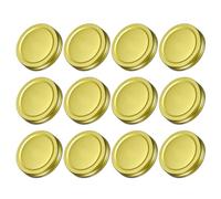 QUARKZMAN 50pz Coperchi per Barattoli Mason Jar 70mm/2,76" Tappi Tono Oro