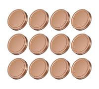 QUARKZMAN 50pz Coperchi per Barattoli Mason Jar, 86mm/3,39" Tappi in Lamiera Stagnata Bocca Regolare Antigoccia per Conservare Alimenti in Cucina, Oro Rosa
