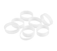 QUARKZMAN 50pz Elastici in Gomma Siliconica, 12x5mm Fascette in Silicone Fascette Fermacavi Elastici Resistenti Antiscivolo per Avvolgimenti Avvolgimento Cavi Borse, Bianco