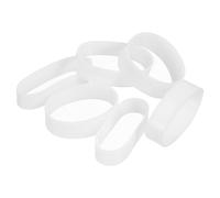 QUARKZMAN 50pz Elastici in Gomma Siliconica, 15x5mm Fascette in Silicone Fascette Fermacavi Elastici Resistenti Antiscivolo per Avvolgimenti Avvolgimento Cavi Borse, Bianco
