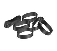 QUARKZMAN 50pz Elastici in Gomma Siliconica, 20x7mm Fascette in Silicone Fascette Fermacavi Elastici Resistenti Antiscivolo per Avvolgimenti Avvolgimento Cavi Borse, Nero