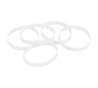 QUARKZMAN 50pz Elastici in Gomma Siliconica, 35x5mm Fascette in Silicone Fascette Fermacavi Elastici Resistenti Antiscivolo per Avvolgimenti Avvolgimento Cavi Borse, Bianco