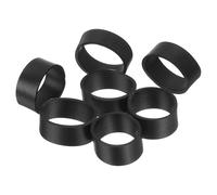 QUARKZMAN 50pz Elastici in Gomma Siliconica, 8x5mm Fascette in Silicone Fascette Fermacavi Elastici Resistenti Antiscivolo per Avvolgimenti Avvolgimento Cavi Borse, Nero