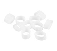 QUARKZMAN 50pz Elastici in Gomma Siliconica, 8x5mm Fascette in Silicone Fascette Fermacavi Elastici Resistenti Antiscivolo per Avvolgimenti Avvolgimento Cavi Borse, Bianco