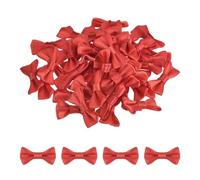 QUARKZMAN 50Pz Fiocchetti Rosso 1.2" x 0.6" Mini Fiocco di Nastro Piccoli Fiocchi Raso Multicolori Ingrosso per DIY Cucito Scrapbooking Regalo Presente Decorazione Casa Natalizi