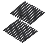 QUARKZMAN 50pz Ganci Antiscivolo Silicone Adesivo Strisce AppendiaPuntai per Grucce Legno Plastica, Nero (3.54" x 0.39")