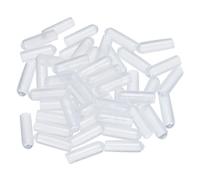 QUARKZMAN 50pz Gomma Estremità Tappi 4mm ID Vinile PVC Rotondo Tubo Bullone Tappo Copertura Vite Filetto Protettori Trasparente