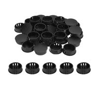 QUARKZMAN 50pz Tappi Copriforo, 1-1/9" (28mm), Tappi Plastica Copriforo Copri Tappi Plastica con Bloccaggio a Sfondamento Tappi Terminali per Mobili Cucina, Nero