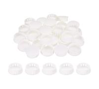 QUARKZMAN 50pz Tappi Copriforo, 1-1/9"(28mm) Tappi Plastica Copriforo Copri Tappi Plastica con Bloccaggio a Sfondamento Tappi Terminali per Mobili Cucina, Bianco