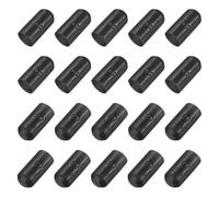 QUARKZMAN 50pz Tappi Termorestringenti 20mm ID x 45mm L 3:1 Rapporto Guaina Termorestringente Impermeabile per Avvolgimento Cavi Elettrici Tappi Rivestiti Sigillati per Cavi, Nero