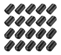 QUARKZMAN 50pz Tappi Termorestringenti 35mm ID x 60mm L 3:1 Rapporto Guaina Termorestringente Impermeabile per Avvolgimento Cavi Elettrici Tappi Rivestiti Sigillati per Cavi, Nero