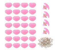 QUARKZMAN 50Set 17Mm Nasi di Sicurezza in Plastica Grandi A Forma di Triangolo Rosa con Rondella per Animali all'Uncinetto Bambole Peluche Artigianato Pupazzi Giocattoli Orsacchiotti