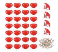 QUARKZMAN 50Set 22mm Grandi Nasi di Sicurezza in Plastica Triangolari Rossi con Rondella per Animali all'Uncinetto Pupazzi di Peluche Artigianali Orsacchiotti Peluche