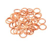 QUARKZMAN 52 Pz Rondelle Piane in Rame, 12x16x1.5mm Rame Piane Metriche Rondelle di Tenuta Schiacciate per Raccordi Idraulici Vite Bullone Dado Riparazione Elettronica
