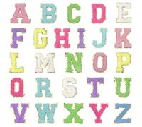 QUARKZMAN 52Pz Toppe a Lettere Chenille Alfabeto A-Z Multicolore