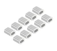 QUARKZMAN 5mm Alluminio Manicotti Morsetti x 100pz Singolo Foro per 1mm Filo Corda e Cavo Linea, [Argento Tono]