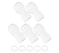 QUARKZMAN 5Pcs Dritto 1/4 Pollice NPT Femmina a 3/8 Pollice OD Tubo Connettore Rapido Tubo Push to Connect Tubo Raccordi Connettore per Sistema RO Osmosi Inversa, con Anelli di Gomma