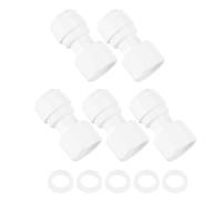 QUARKZMAN 5Pcs Dritto 3/8 Pollice NPT Femmina a 3/8 Pollice OD Tubo Connettore Rapido Tubo Push to Connect Raccordi Tubo per Sistema RO Osmosi Inversa, con Anelli di Gomma