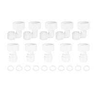 QUARKZMAN 5Pcs Gomito&Dritto 1/2 Pollice NPT Femmina a 3/8 Pollice Connettore Rapido Tubo Push to Connect Giunti Tubo per Sistema RO Osmosi Inversa con Anelli di Gomma