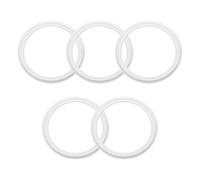 QUARKZMAN 5Pcs Guarnizione Sanitaria PTFE 3" Tri-Clover Anello Di Tenuta O-Ring Guarnizione Adatta A Tubo OD 90mm Fascetta Di Saldatura, Bianco