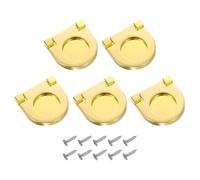 QUARKZMAN 5Pcs Maniglia A Scomparsa 1.38 Pollice Maniglie Ad Anello Per Mobili Cassetti Ante Armadio E Credenza Con Viti Colore Oro