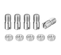 QUARKZMAN 5Pcs Perno Cilindrico Scanalato, M6 x 12mm 304 Acciaio Inossidabile Perno Di Posizionamento Filettatura Esterna Vite Scanalata Con Dado Per Installazione Mobili Da Cucina (GB878)