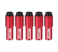 QUARKZMAN 5Pcs Regolatore Cavo in rigo in Lega di Alluminio Connettore Cavo Freno E Cambio Regolatore Tensionamento Cavo Indexato Viti Alloggiamento per Mountain Bike E da Strada Rosso