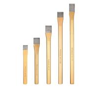 QUARKZMAN 5Pcs Scalpello A Freddo 2/3" Larghezza 7+8+10+12+14" Lunghezza Acciaio Lega Alta Durezza Trattamento Termico Scalpello Piatto Resistente Per Taglio Acciaio Bronzo Colore Grigio Oro