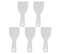 QUARKZMAN 5Pcs Spatola Stucco 3" Larghezza 1.7mm Sottile Flessibile Coltelli Stucco Plastica Per Taping Drywall Spreading Painting Wall Scratching Grigio