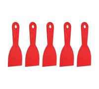 QUARKZMAN 5Pcs Spatola Stucco 3" Larghezza Spatola Plastica Flessibile Attrezzo Raschietto Per Stucco Taping Drywall Stesura Pittura Parete Graffi Rosso